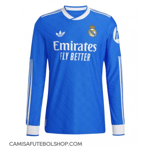 Camisa de time de futebol Real Madrid Replicas 3º Equipamento 2025-26 Manga Comprida